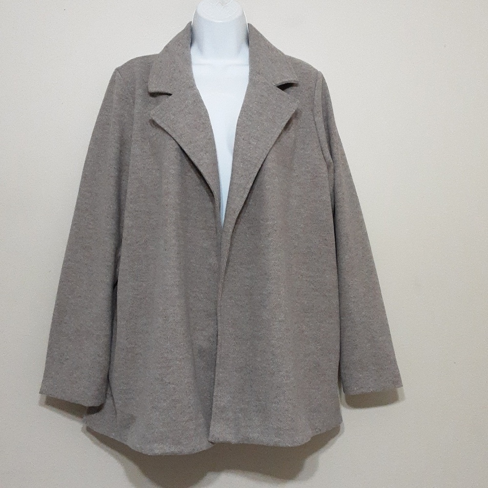 Joie open taupe pea coat cardigan women L  long sleeves  luxury soft cozy event